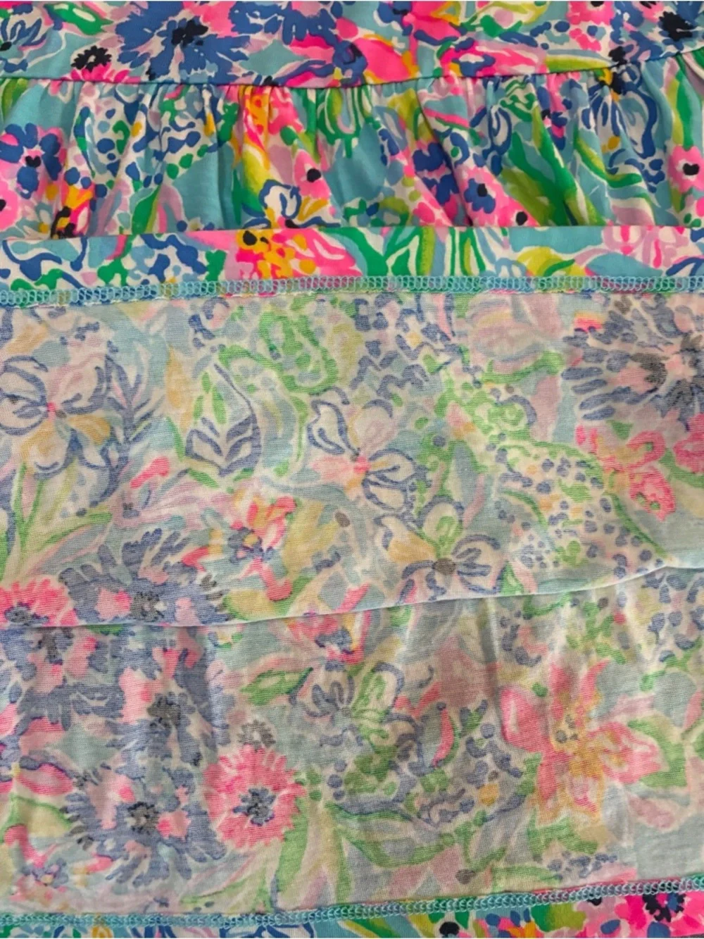 Lilly Pulitzer Floral Long Sleeve Dress AdultXXS Kids 12-16 Pink Vacation NWOT